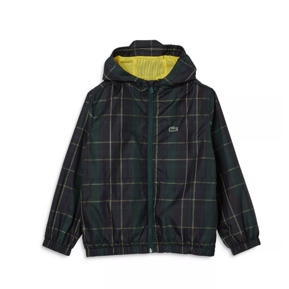 Lacoste Boys' Plaid Blouson Jacket size 4 NWT